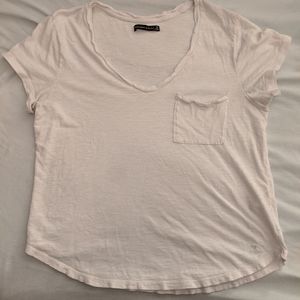 Abercrombie & Fitch Curved Hem Relaxed T White M